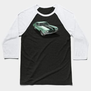Vintage 1970 Chevrolet Chevelle SS Green Baseball T-Shirt